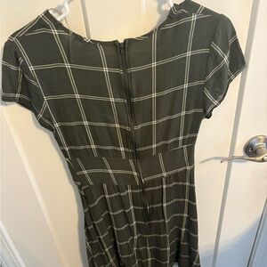 Charlotte Russe Olive Plaid Midi Dress